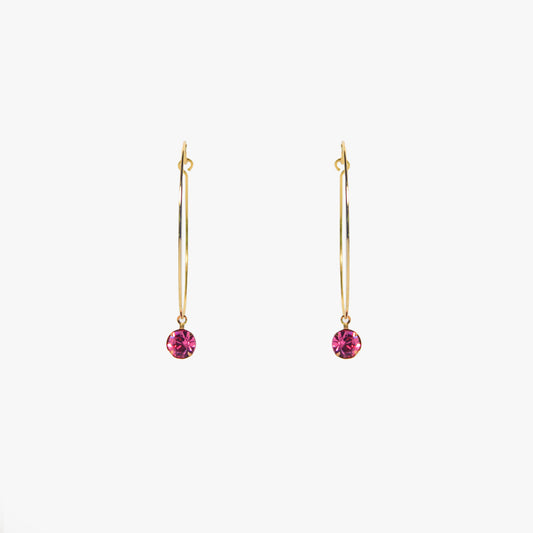 Sparkle UpOrecchini Cerchio Grande Fucsia