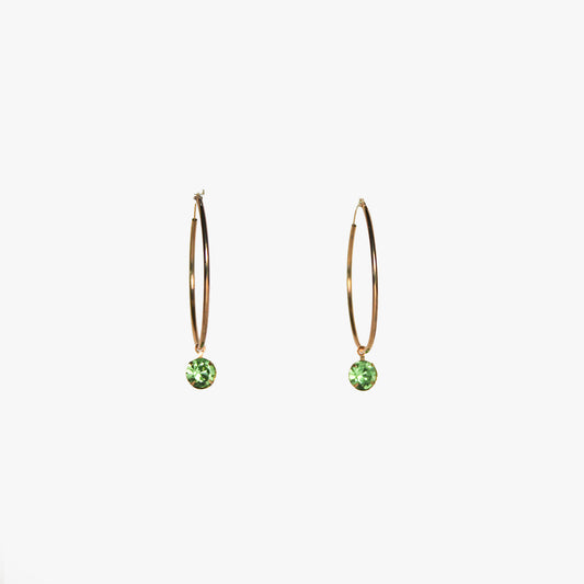 Sparkle Up Orecchini Cerchio piccolo Verde